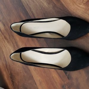Nine West black suede heels, size 8.